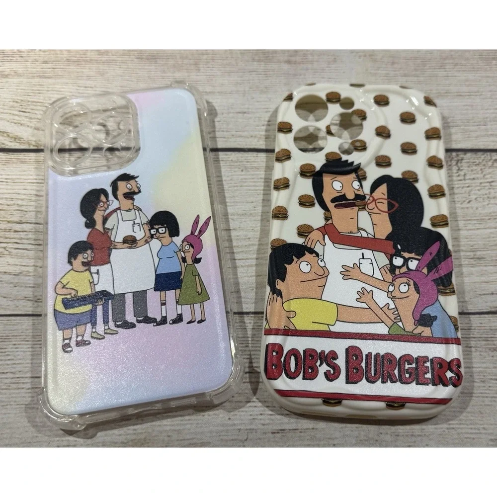NEW Bobs Burgers Phone Cases iPhone 15 Pro Max Lot of 2 Cases TubH9